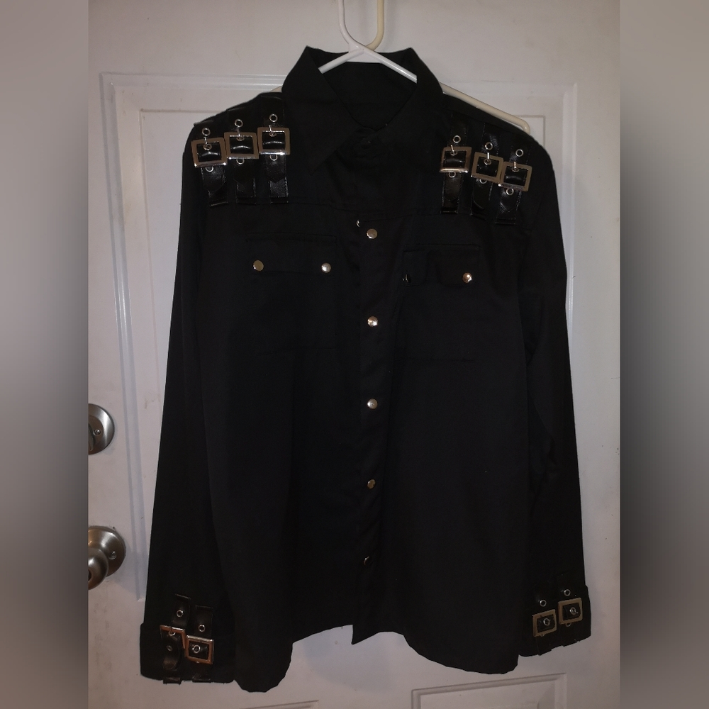 London Rock men's snap closure long sleeve shirt